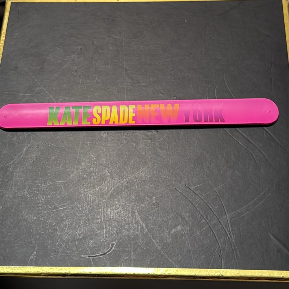 Kate Spade Pink and Yellow Slap Bracelet